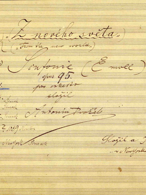 Dvorak Symphony No. 9 - autograph score