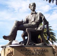 Adam Lindsay Gordon  (poet, horseman) who became Australia's first poet to be acknowledged as world class.