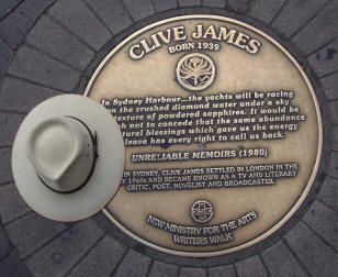 Clive James - plaque