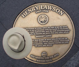 Henry Lawson plaque