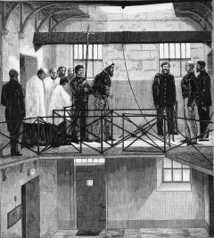 Ned Kellyat the scaffold in the Old Melbourne Gaol